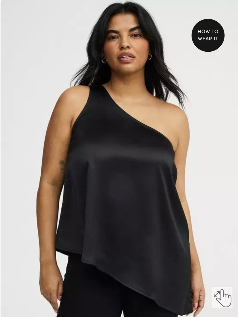 Torrid Satin One Shoulder Top